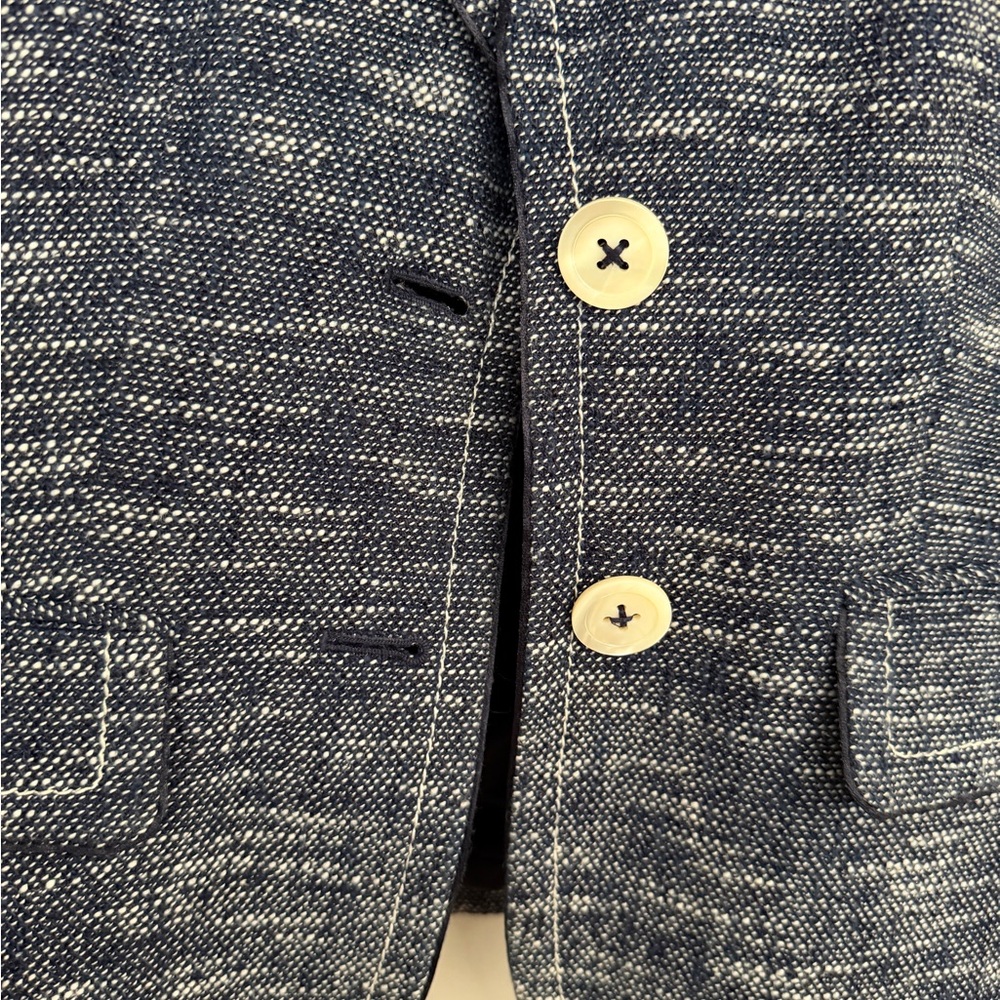 Ann Taylor Navy Tweed Blazer excellent size 2 - Picture 10 of 12